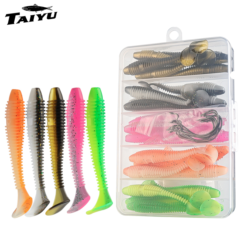TAIYU 25/35 szt./zestaw Miękki – Fishing Lure Soft Plastic recenzja i cena